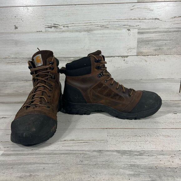 Carhartt CMH6076‎ Mens Brown Leather Waterproof Insulated Work Boots Size 13 - Picture 6 of 8